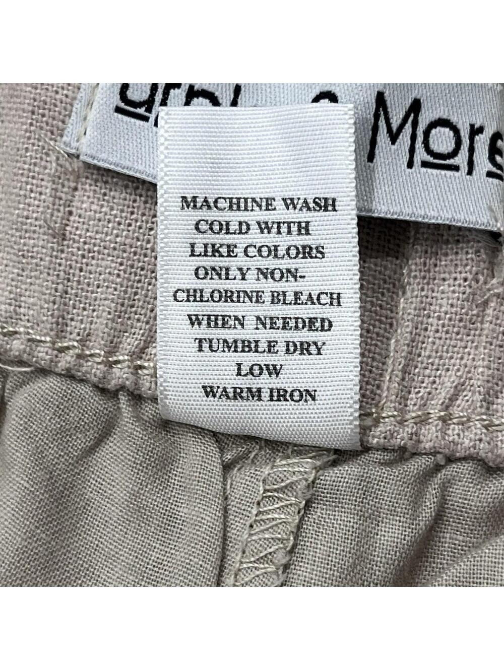Purple & More Beige Linen Blend Mini Skirt Women’s Large Coastal Beach Cottage - Picture 9 of 10